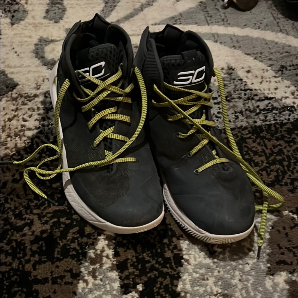 Under Armour Black and Yellow Athletic Shoes